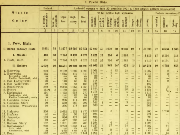 Spis ludności 1921 r.